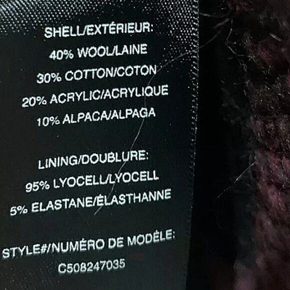 Alice + Olivia ALPACA WOOL Long Cardigan Sz S Red Merlot Maxi Sleeveless $440 - Picture 17 of 17